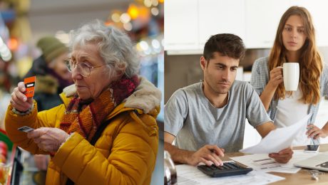 financie, peniaze, rodina, muž, žena, senior