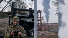 ukrajinský vojak, požiar