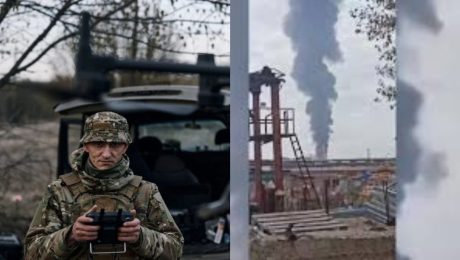 ukrajinský vojak, požiar