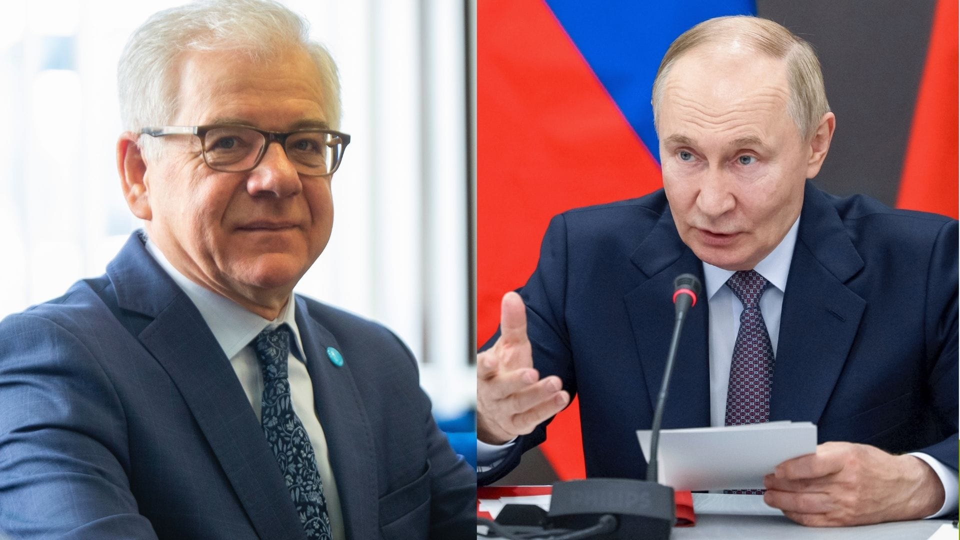 bývalý poľský minister Jacek Czaputowicz a Putin