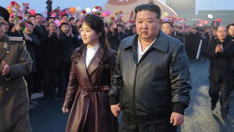 Kim Čong-un s dcérou