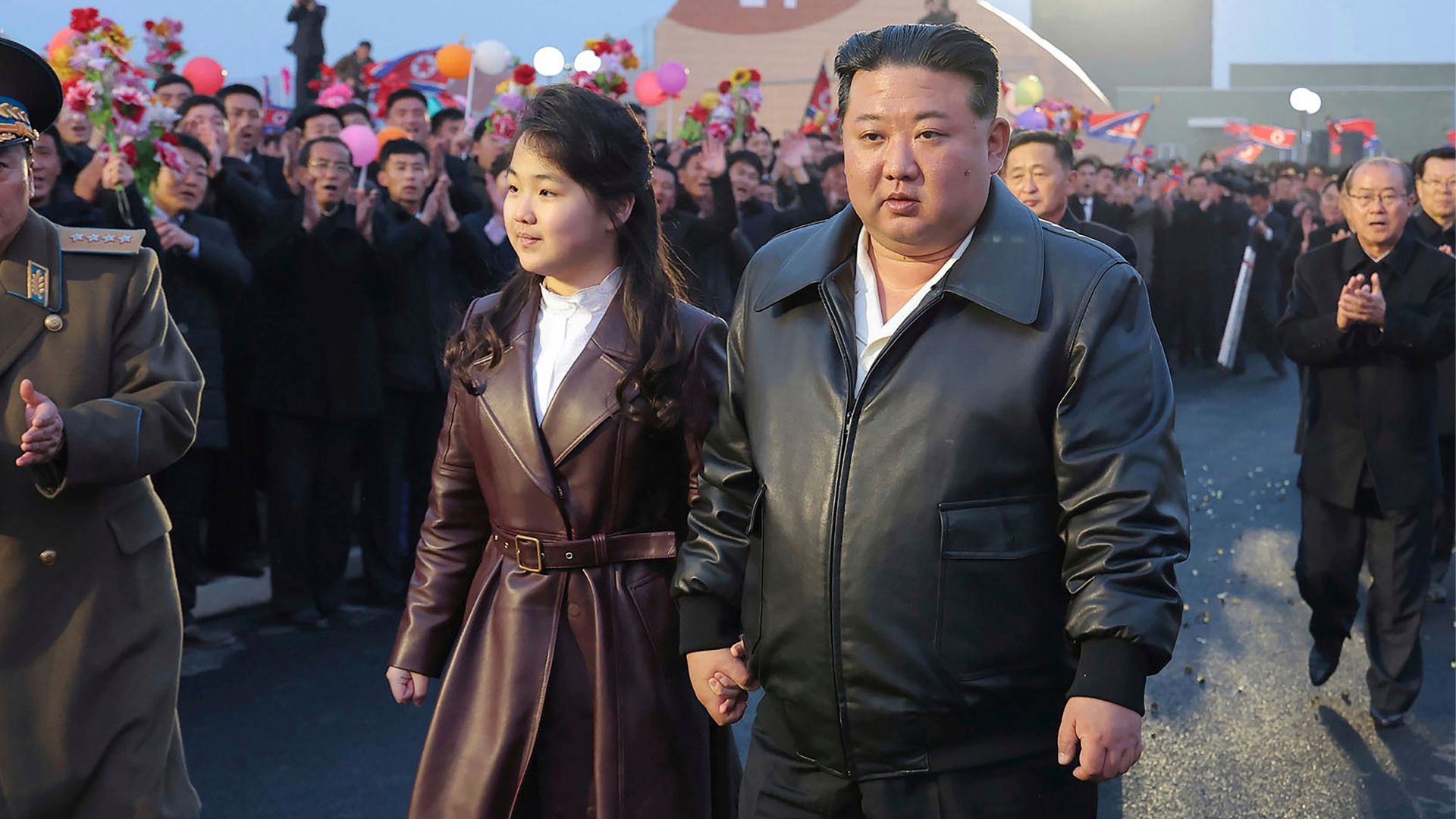 Kim Čong-un s dcérou