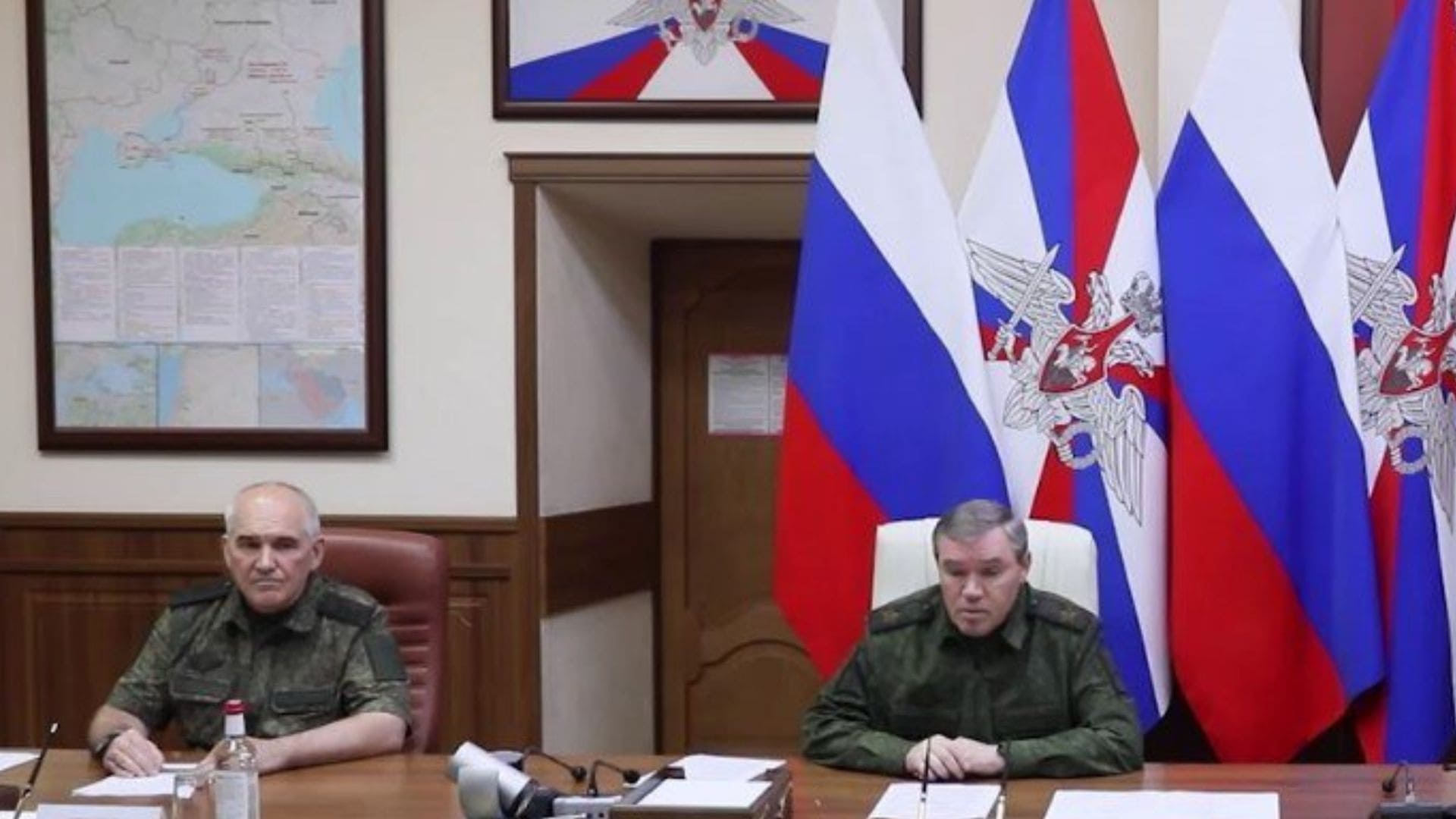 Uniknutá mapa ruského ministerstva obrany