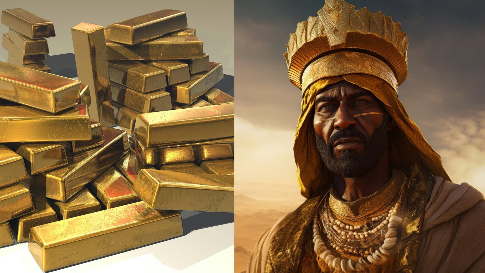 na snimke je musa mansa a tehlicky zlata