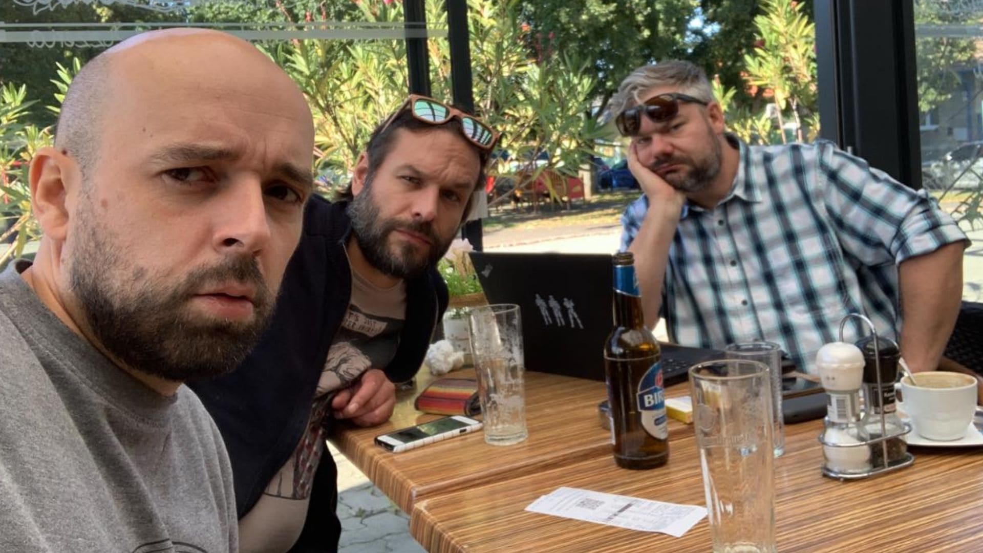 Na snímke Tomáš Hudák, Samo Trnka a Kamil Mikulčík.