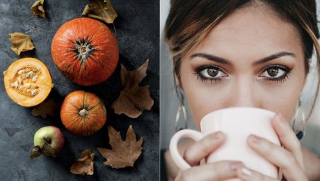 tekvica, káva, šálka