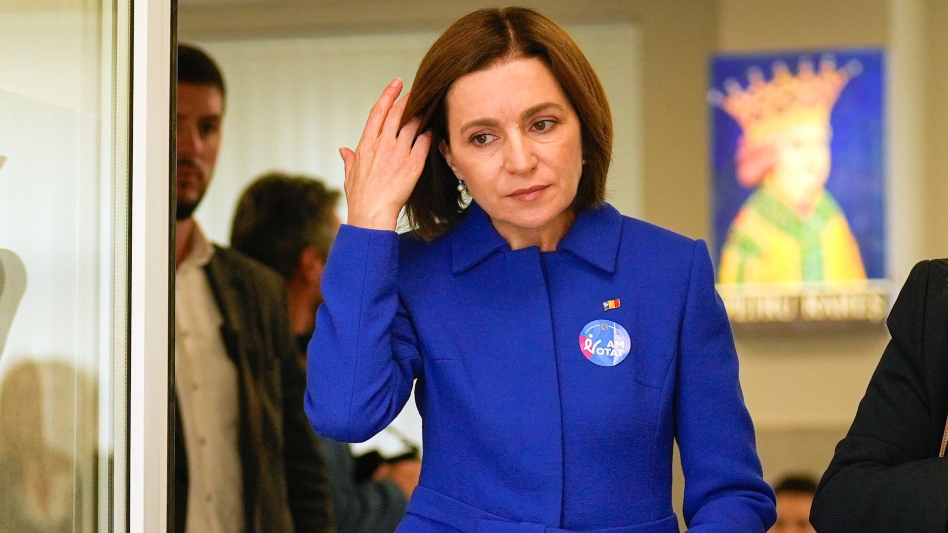 Na snímke moldavská prezidentka Maia Sanduová