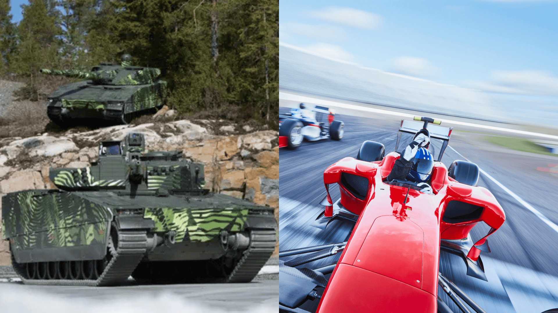 CV90, Formula 1, tank