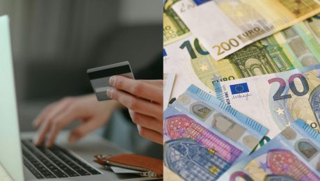 Ilustračné foto: Na snímke bankomatová karta a peniaze