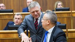 Na snímke predseda vlády SR Robert Fico a minister financií Ladislav Kamenický