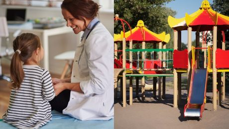 dieťa u lekára a na ihrisku