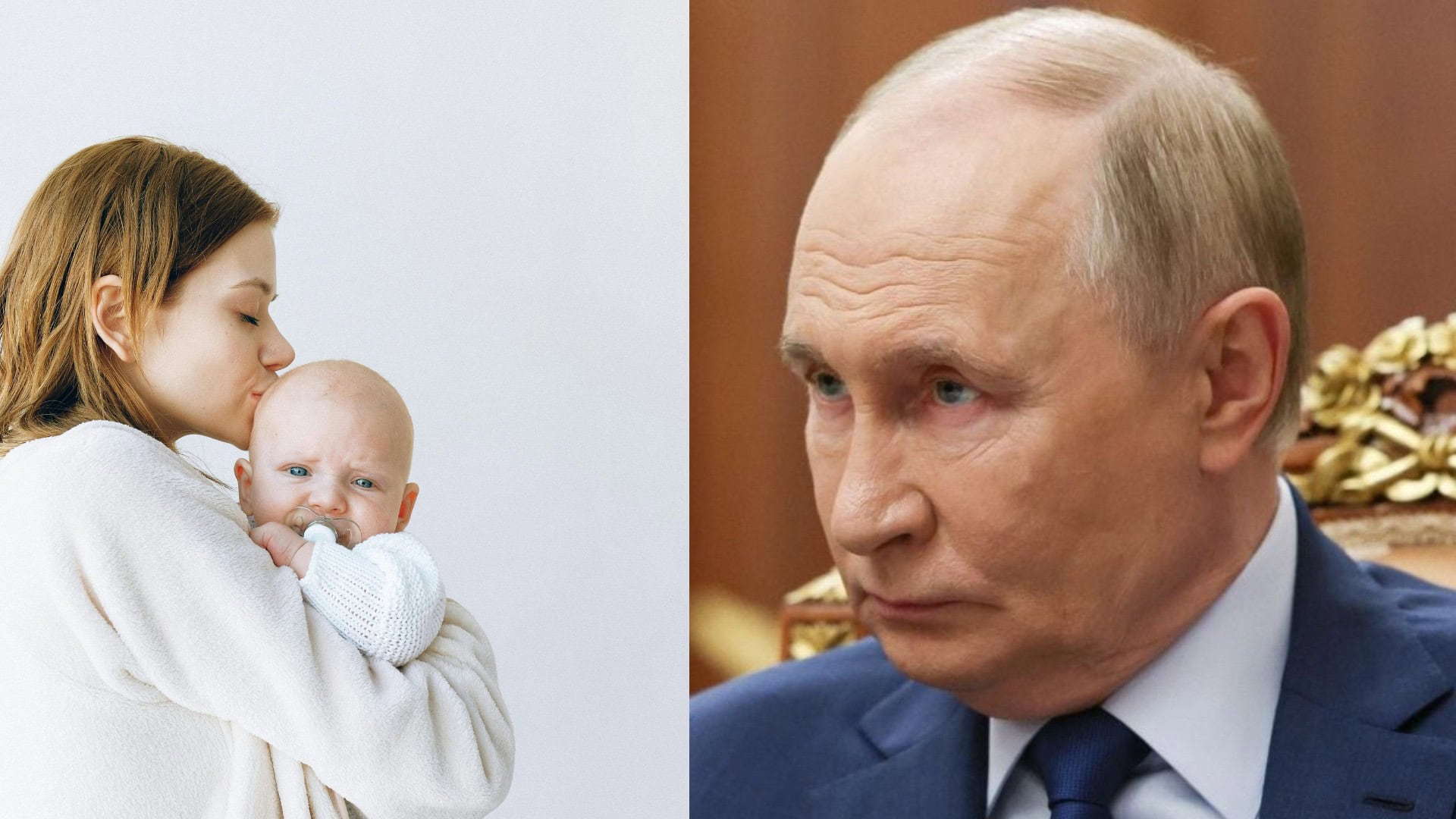 na snimke je putin a rusko a matka