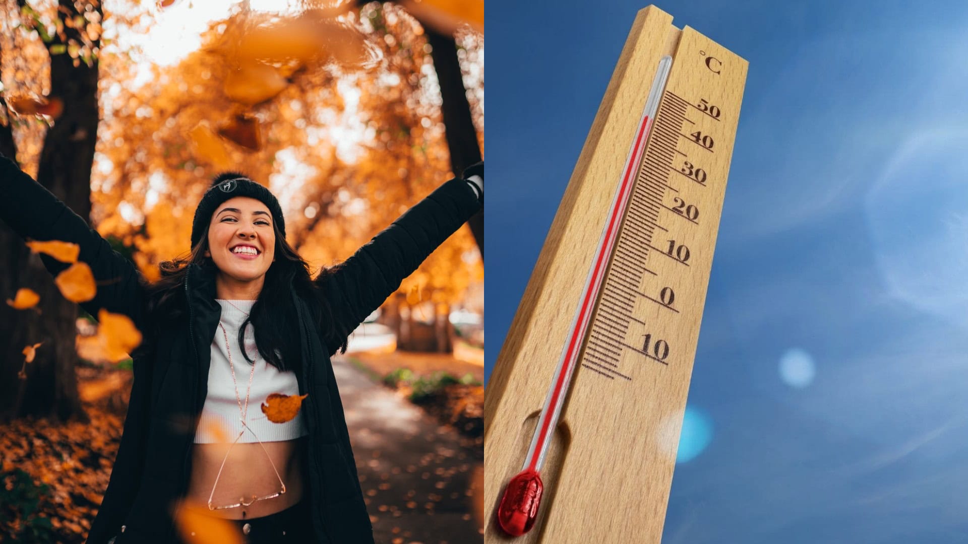 jeseň, vysoké teploty