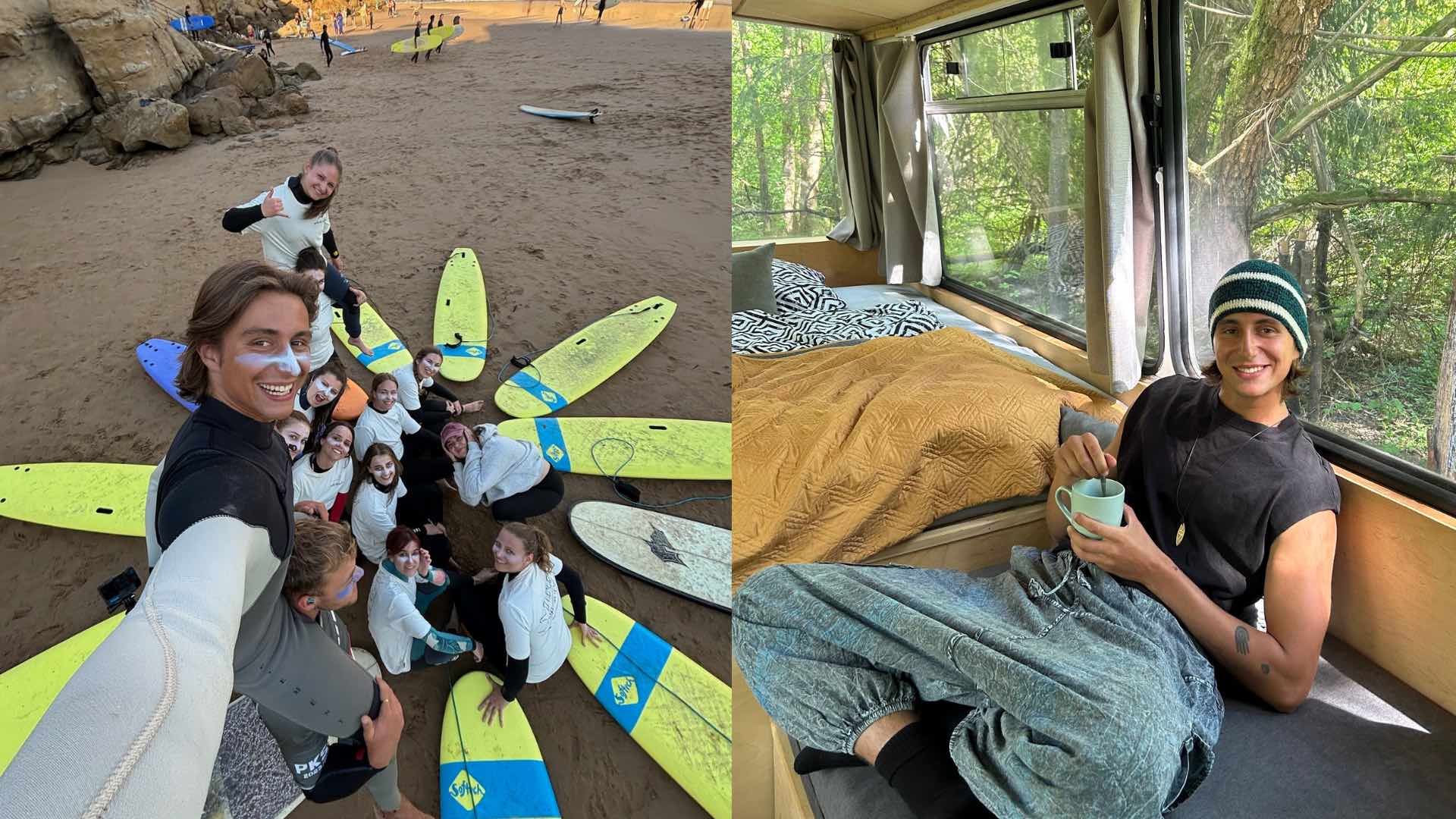 na snimke je cesta, cestovatel, zeleznik