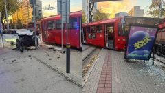 Ranná nehoda ochromila centrum Bratislavy: Električka po zrážke s autom vyletela z koľajiska nehoda električka, Bratislava