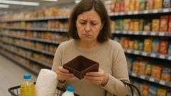 žena v potravinách