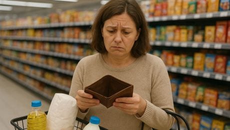 žena v potravinách