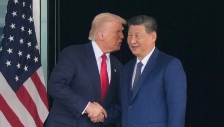 Americký prezident Donald Trump (vľavo) a čínsky prezident Si Ťin-pching