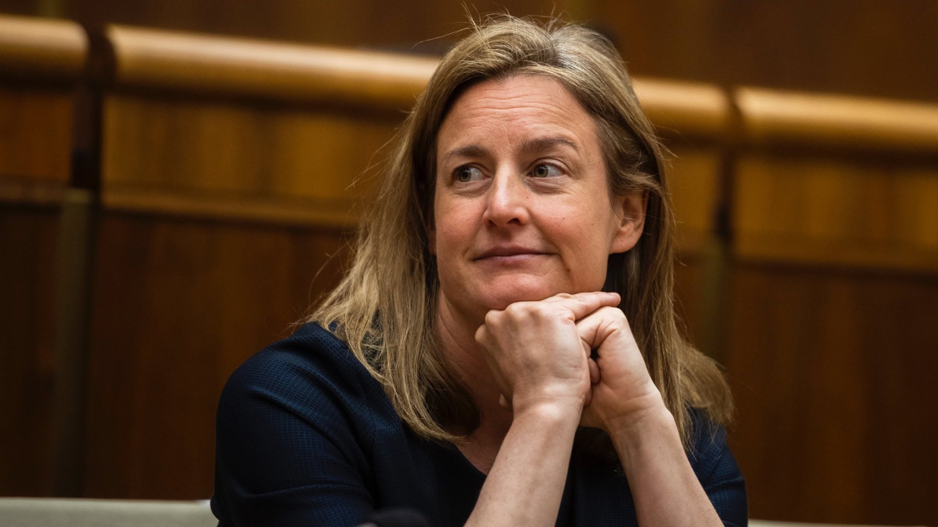 Natália Milanová (OĽaNO) počas rokovania na 90. schôdzi parlamentu v Bratislave 9. mája 2023.