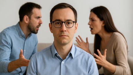 psychológ a manželský pár sa háda