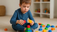 Dieťa sa hrá s kockami