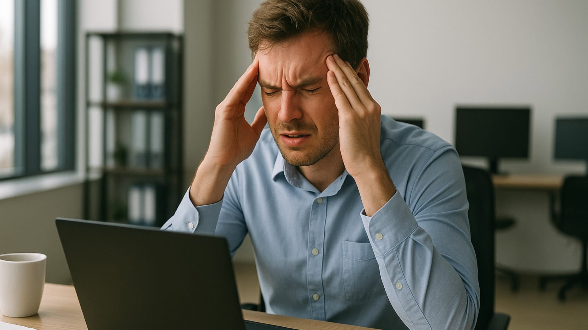 muž, bolesť, stres