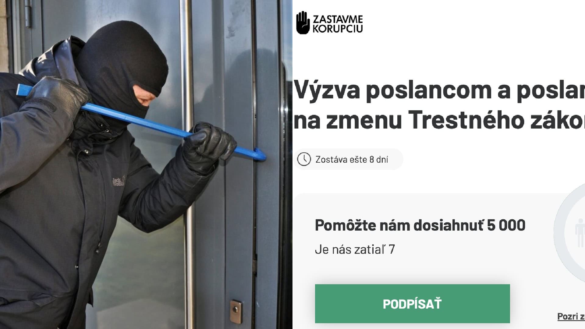Nadácia Zastavme korupciu spúšťa petíciu za zmenu Trestného zákona: „Nie je hanbou urobiť krok späť“