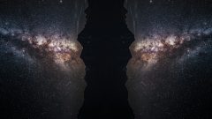 abstraktný obraz tmavého priestoru s hviezdami