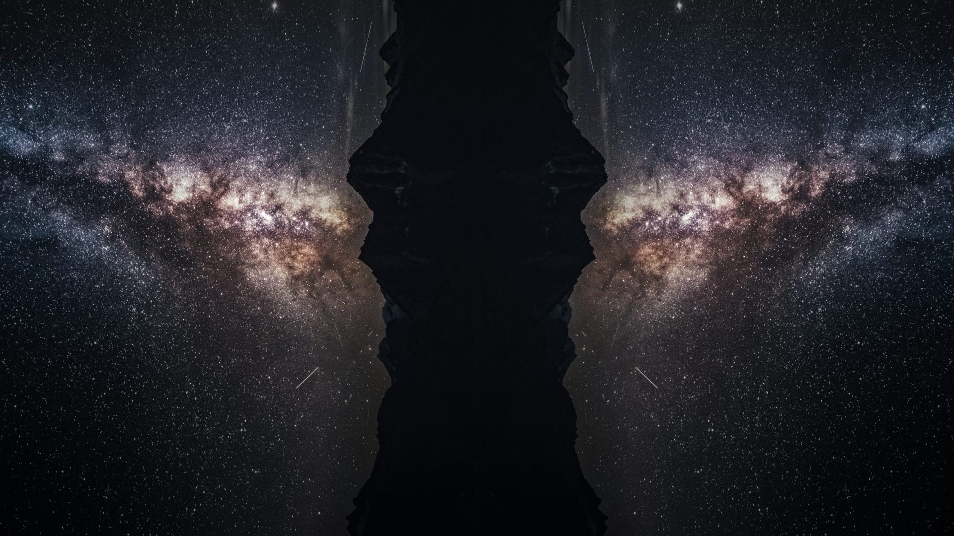 abstraktný obraz tmavého priestoru s hviezdami