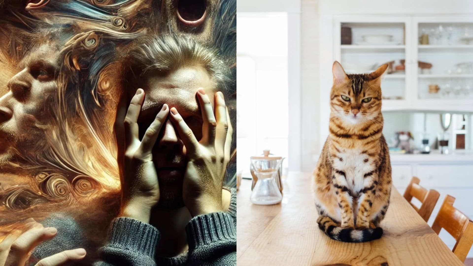 schizofrénia, mačky