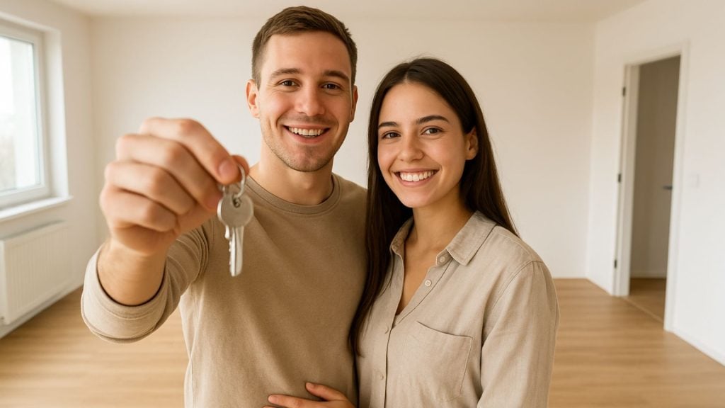 mladý pár v novom byte