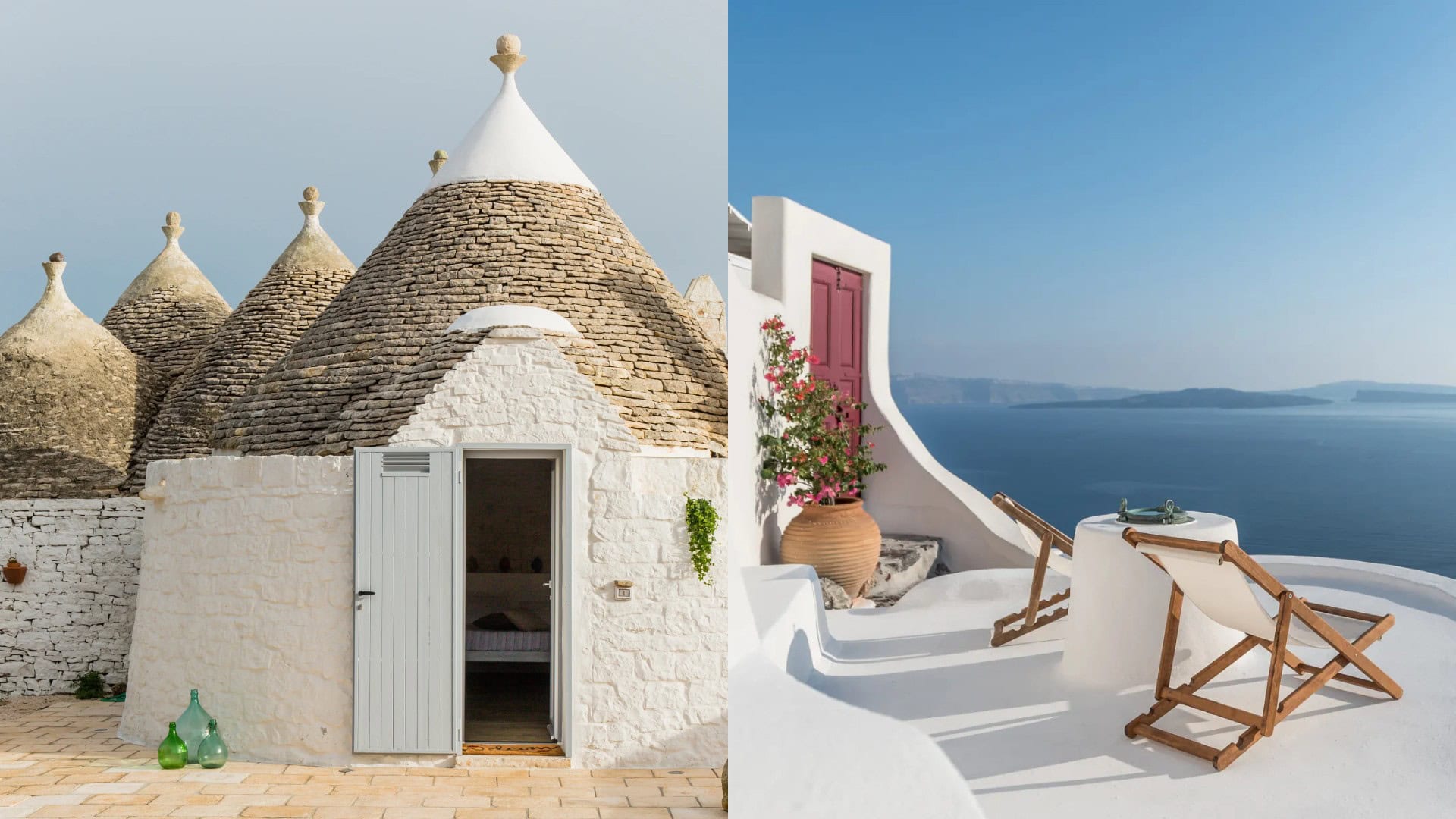 Trullo Puglia, Cycladic dom v Grécku