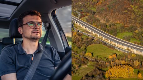 Muž, vodič, Rýchlostná cesta R2 v úseku Kriváň - Mýtna