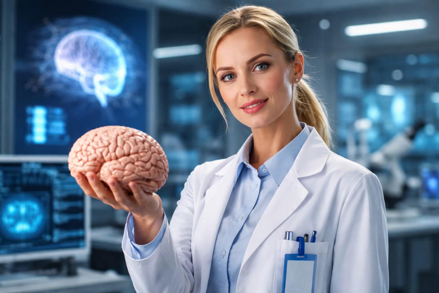 neurovedkyňa s mozgom