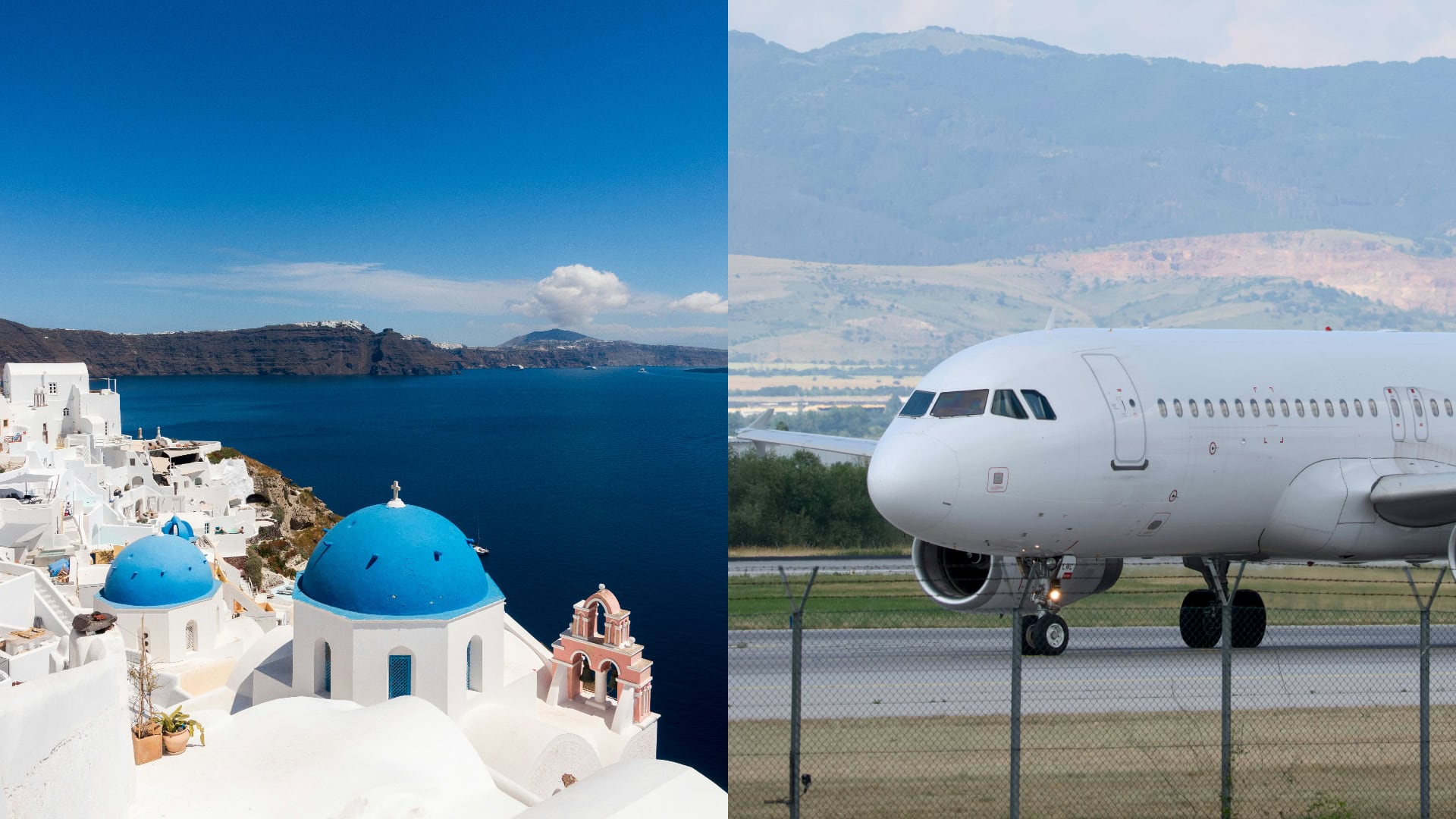 Mykonos a lietadlo Wizz air