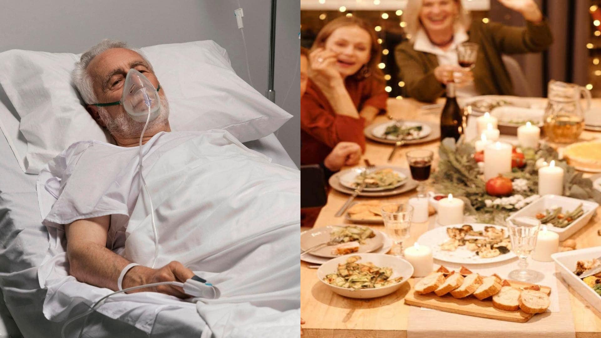 hospitalizácia v nemocnici, vianočné sviatky, večera