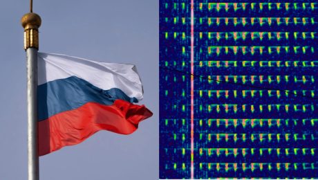 ruská vlajka, ruská stanica UVB-76