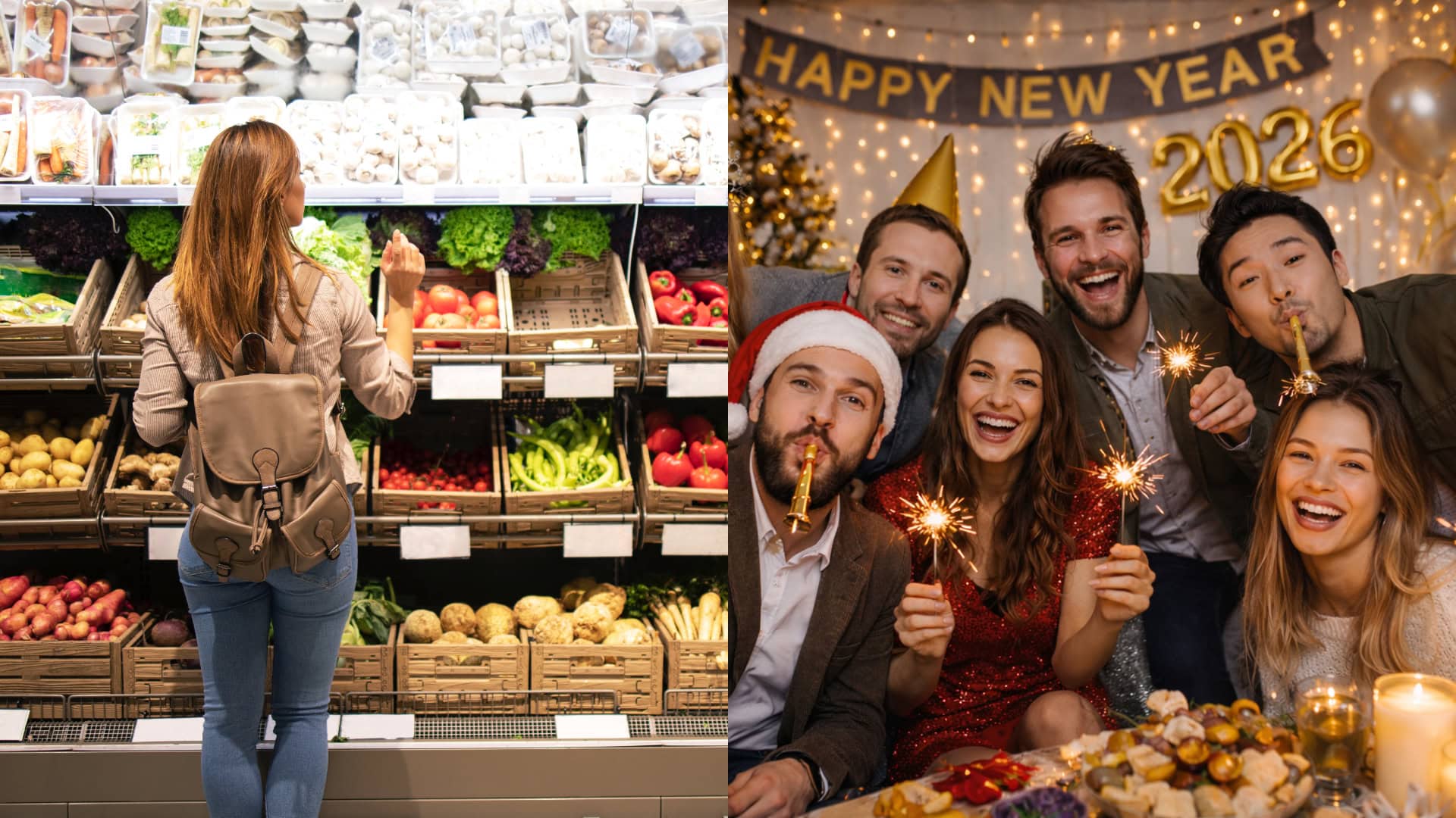 Obchod, silvester, ludia