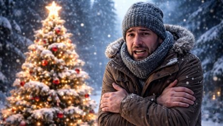 muž v zime, Vianoce