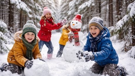 deti v snehu