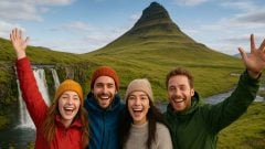 šťastní ľudia na islande