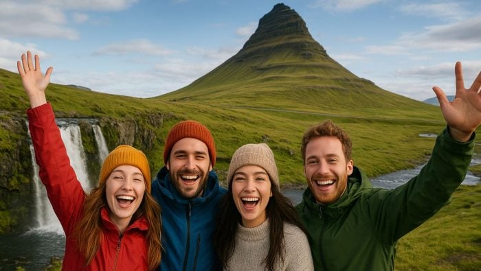 šťastní ľudia na islande