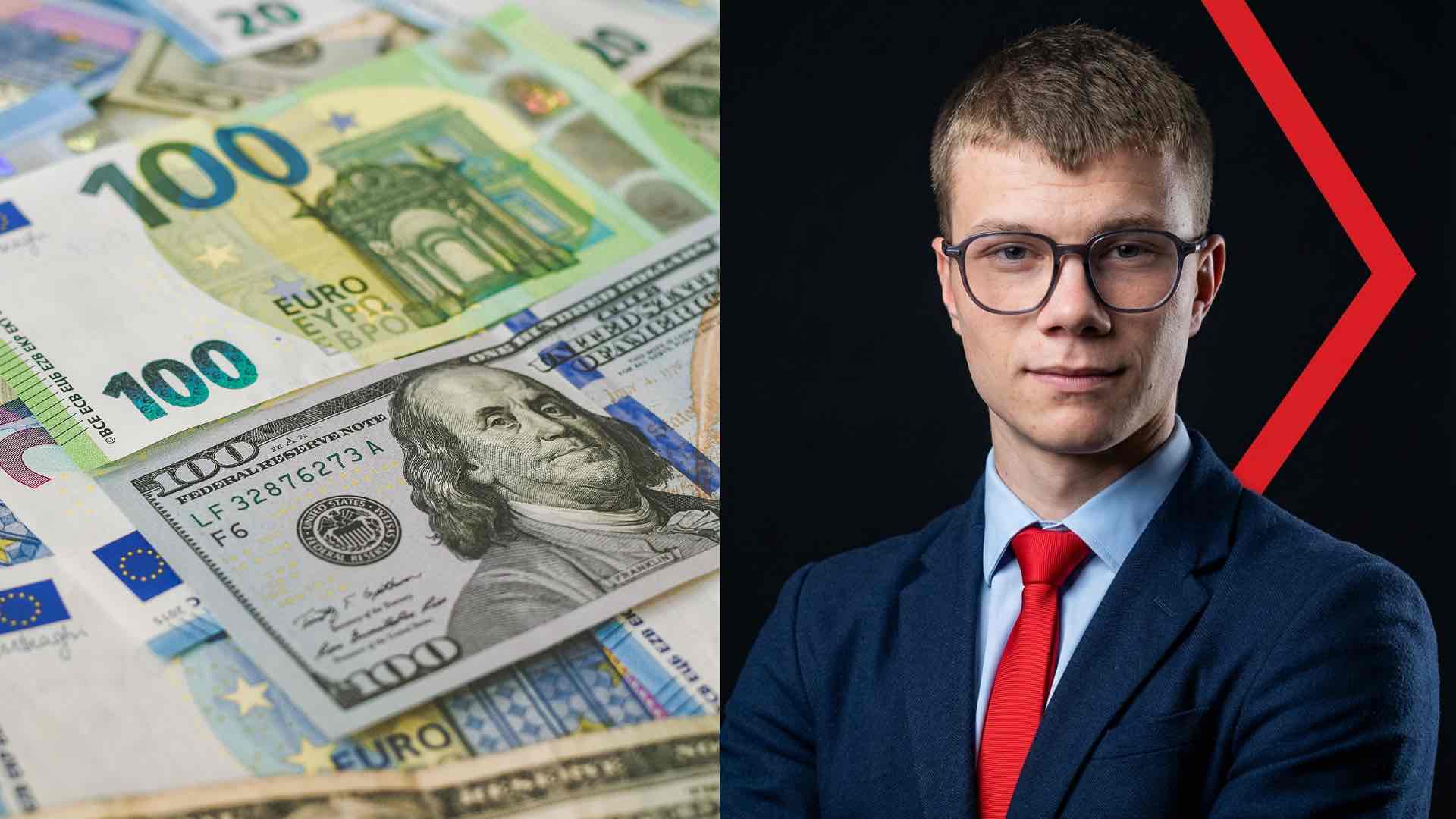 na snímke je matej bajzík, euro vs dolár