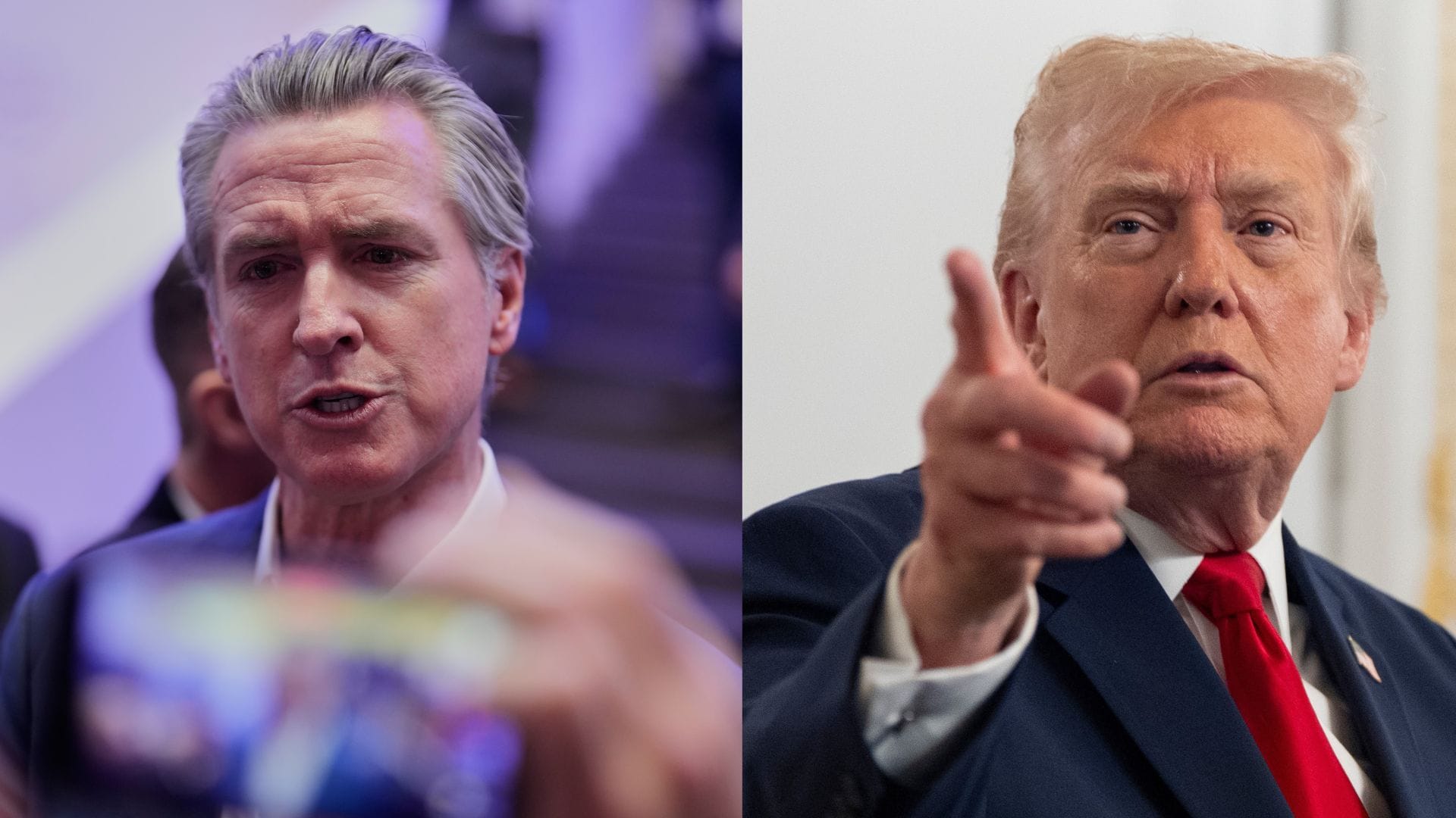 Gavin Newsom a Donald Trump