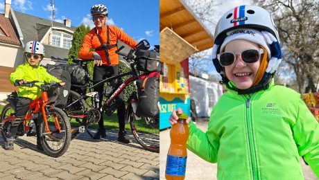 Malý chlapec si splnil svoj sen a spolu s otcom prešiel týždeň na bicykli k Balatonu.