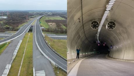 Na snímke Dron Tunel Karpaty Projekt Výstavba a tunel Višňové