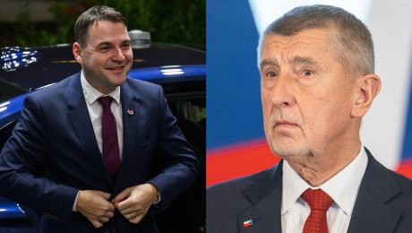 Na snímkach Petr Macinka a Andrej Babiš.
