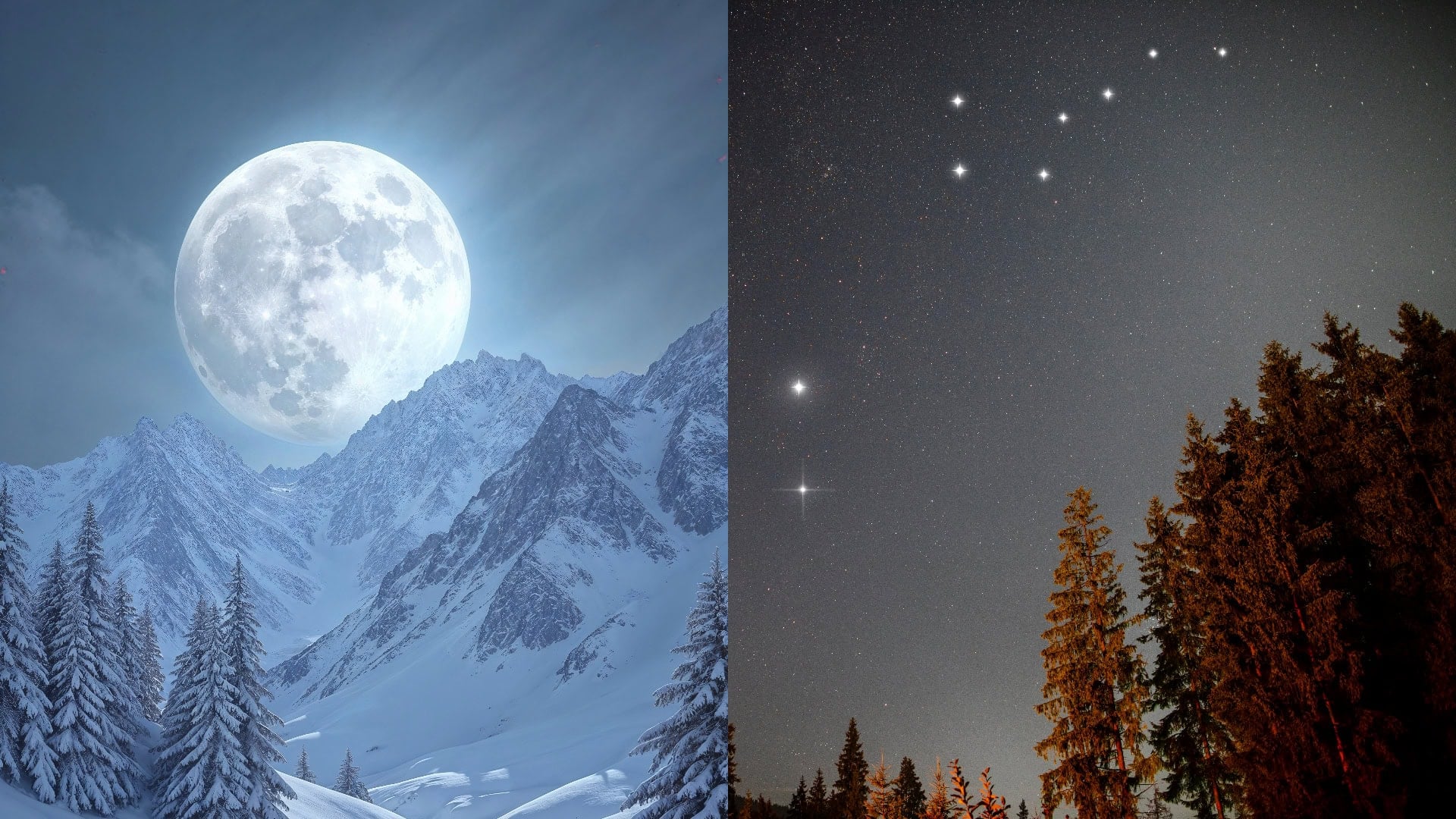 Na snímke mesiac a hviezdy.