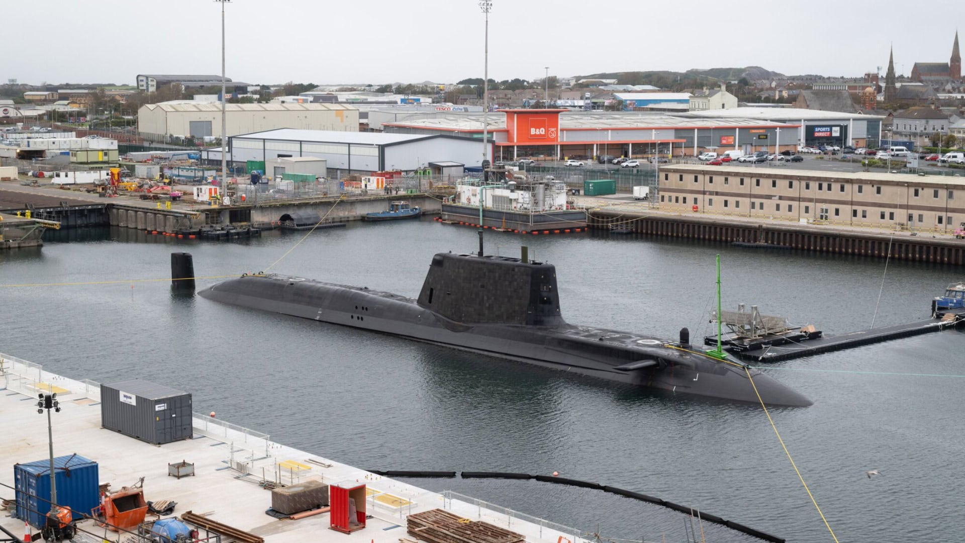The UK's newest nuclear submarine has successfully submerged for the first time at BAE Systems in Barrow, Cumbria