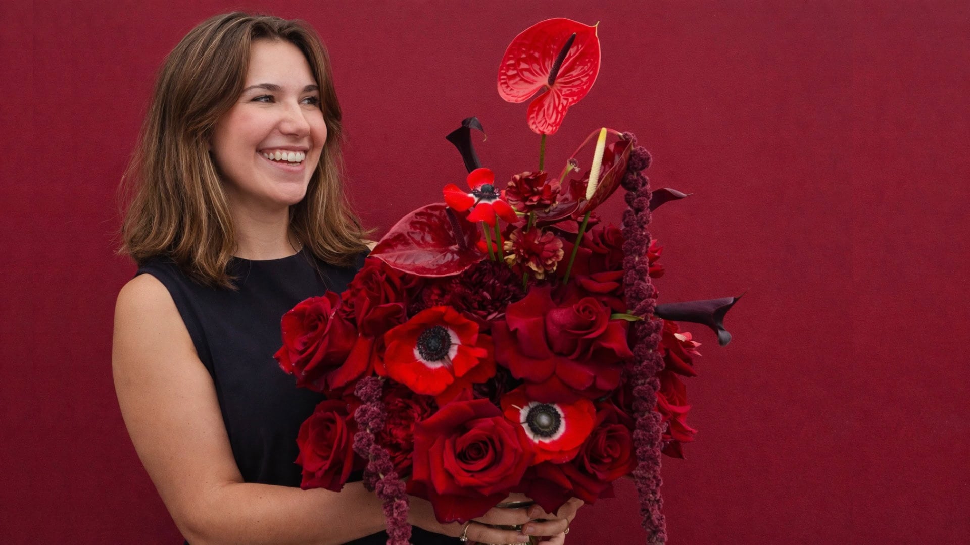 kvetinárka Colleen McCarthy so svojou kyticou-2